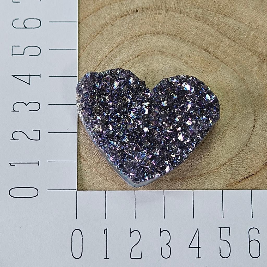 Edelsteen, Amethist hart ruw NR18, cadeau, verzamelen, D, Nieuw, Ophalen of Verzenden, D