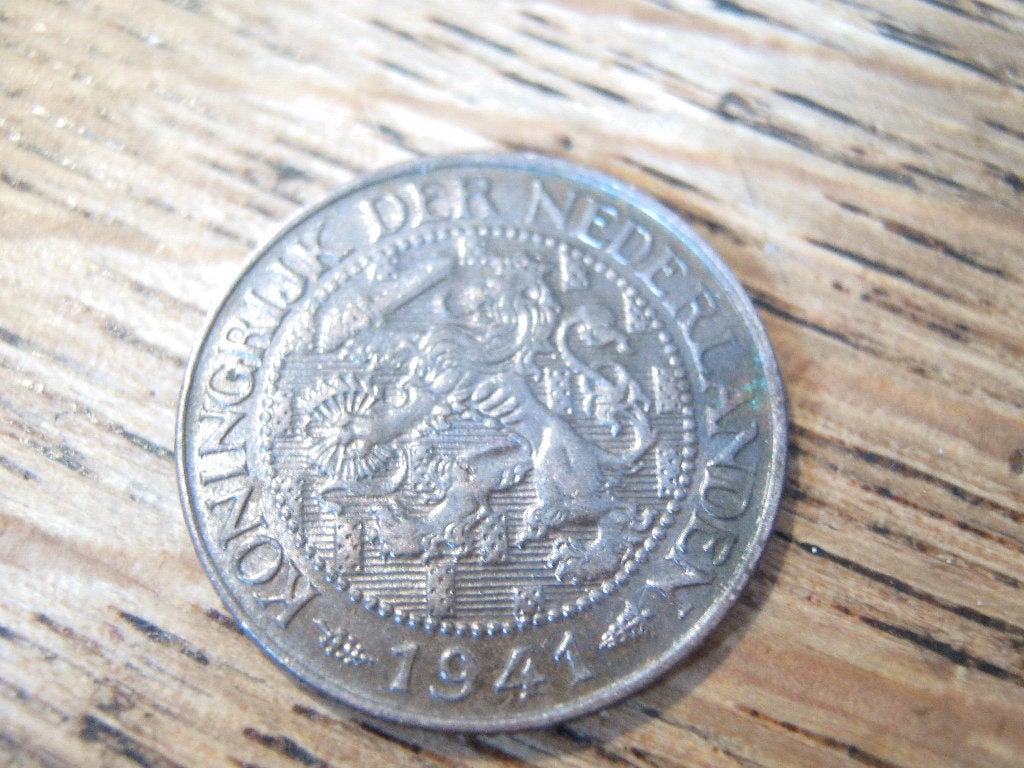 Oorlogsgeld WW2, bezet Nederland bronzen Cent 1941 #628, Ophalen of Verzenden, Koningin Wilhelmina, 1 cent, Losse munt