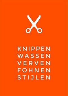 Knipen verven fohnen kapsalon barber kapper almere, Ophalen