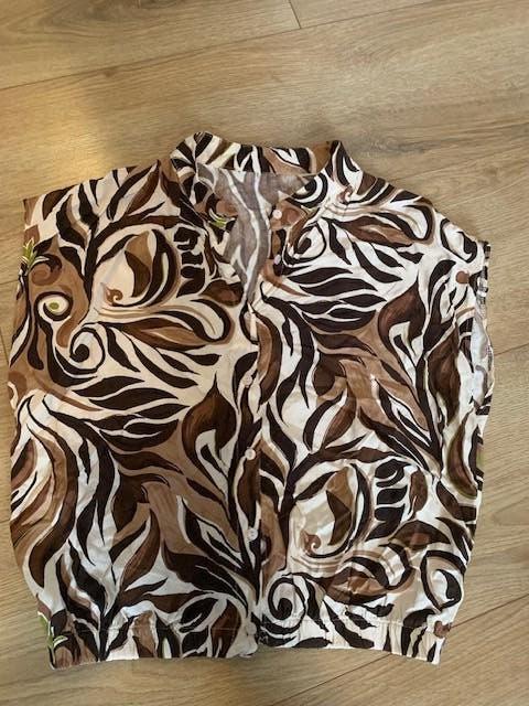 Leuk beige/bruin blousje met elastiek aan de onderkant, Kleding | Dames, Blouses en Tunieken, Ophalen of Verzenden, Zo goed als nieuw