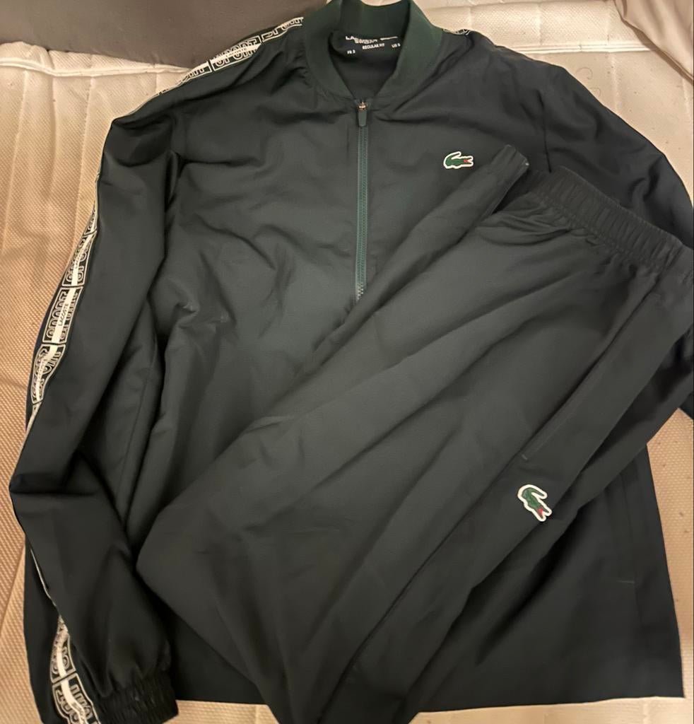 Lacoste trainingspak maat S donkergroen - Zo goed als nieuw, Ophalen of Verzenden, Zo goed als nieuw, Maat 46 (S) of kleiner, Groen