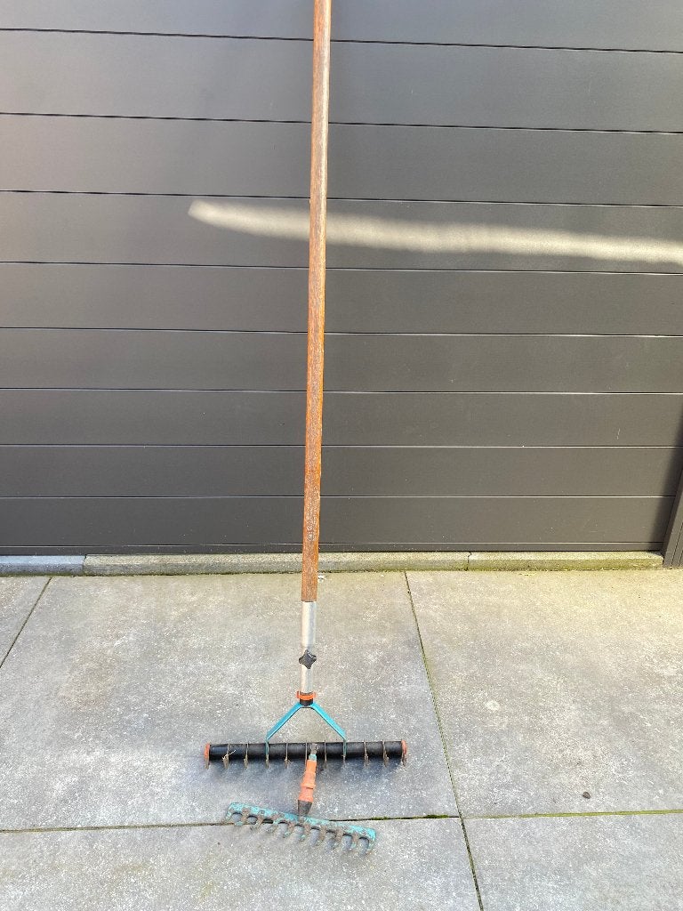 Gardena verticuteerhark, tuinhark en grasschaar, Ophalen, Gebruikt, Hark, Gardena