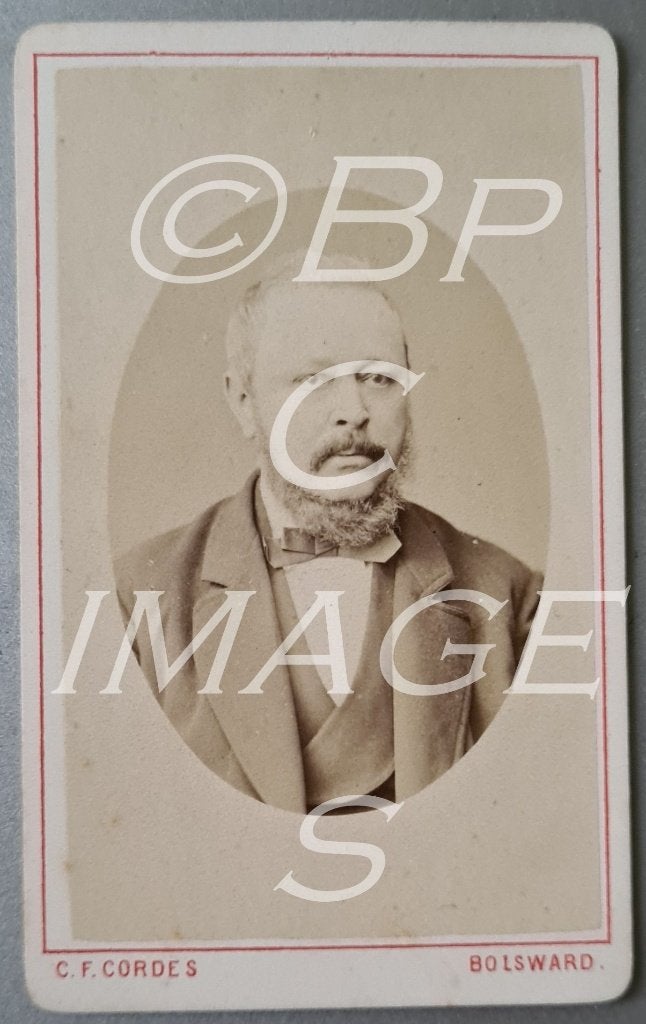 cdv onderwijzer Zeilmaker Witmarsum  Bolsward 1880's, Verzamelen, Gebruikt, Verzenden, Foto, Voor 1940