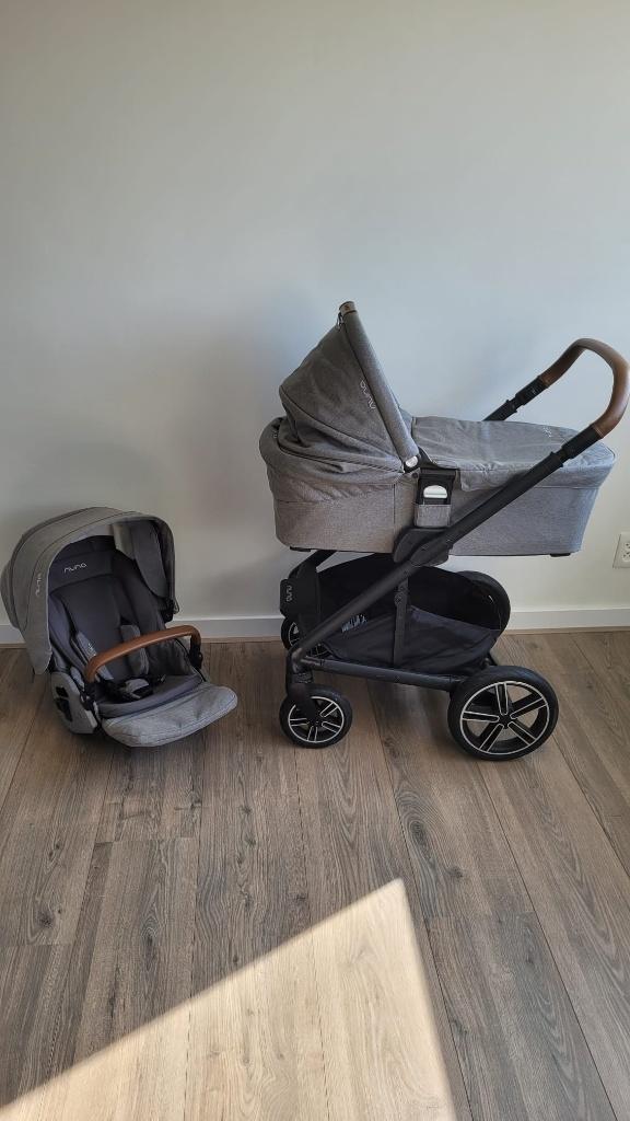 Nuna Mixx Next Kinderwagen 2-in-1 Granite, Gebruikt, Verstelbare duwstang, Ophalen, Kinderwagen