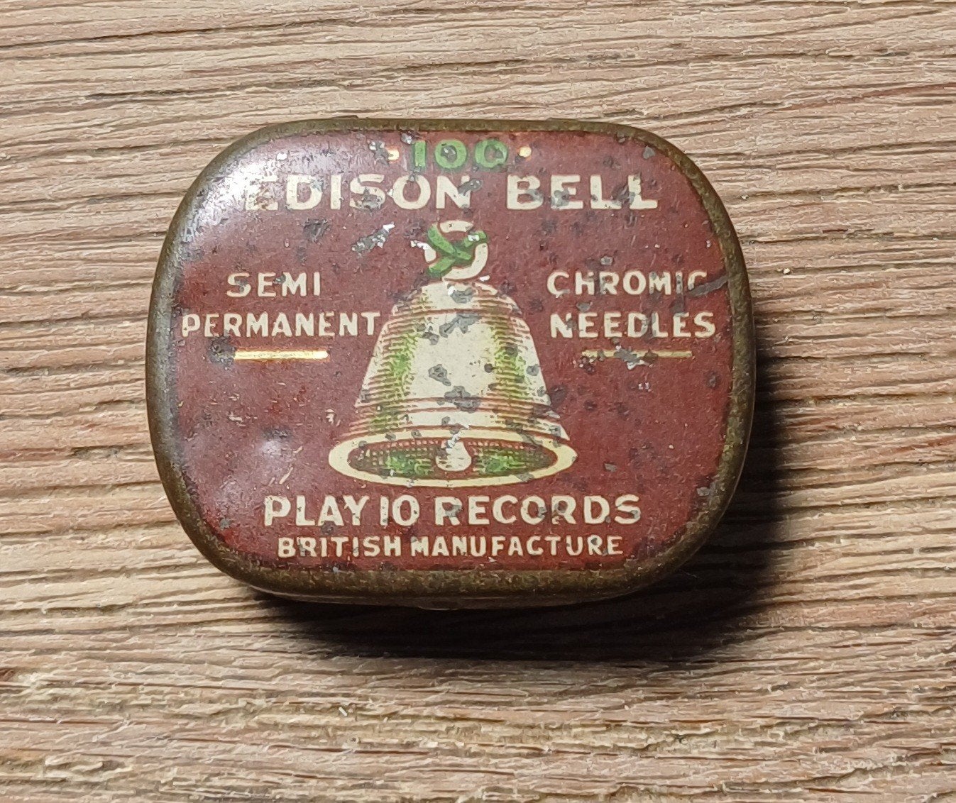 Antieke Edison Bell grammofoonnaalden in blik, Ophalen of Verzenden