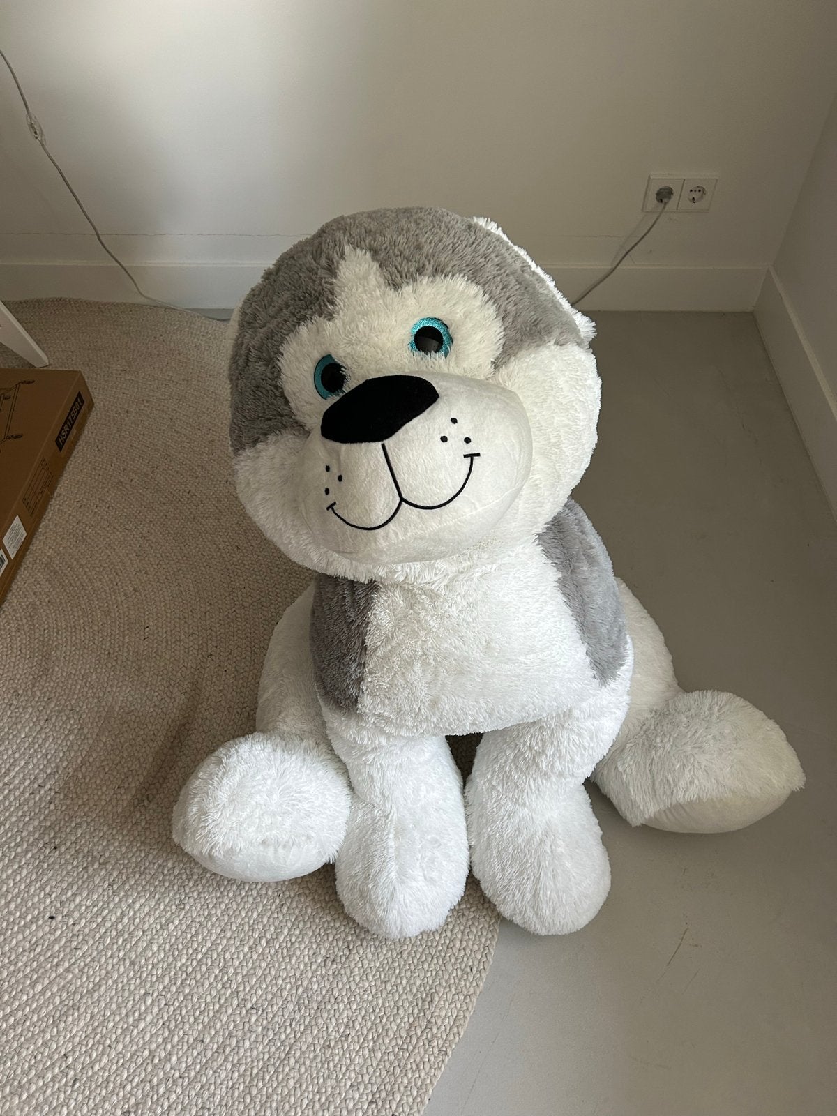 Grote Husky Knuffel - Super Zacht & Nieuwstaat, Zo goed als nieuw, Middelgroot (20 tot 80 cm), Meerkleurig, Hond