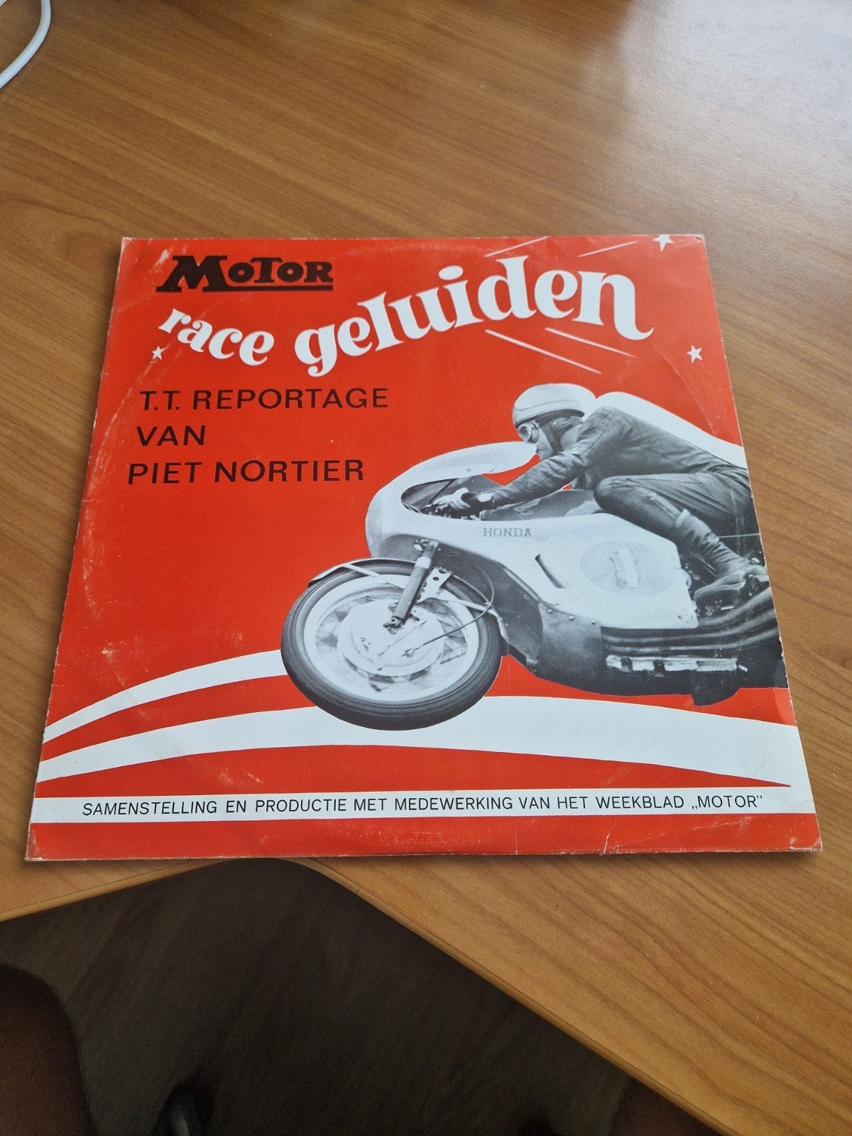 Motor Race Geluiden T.T. Reportage Piet Nortier LP, LP, Gebruikt, Overige genres, Ophalen of Verzenden