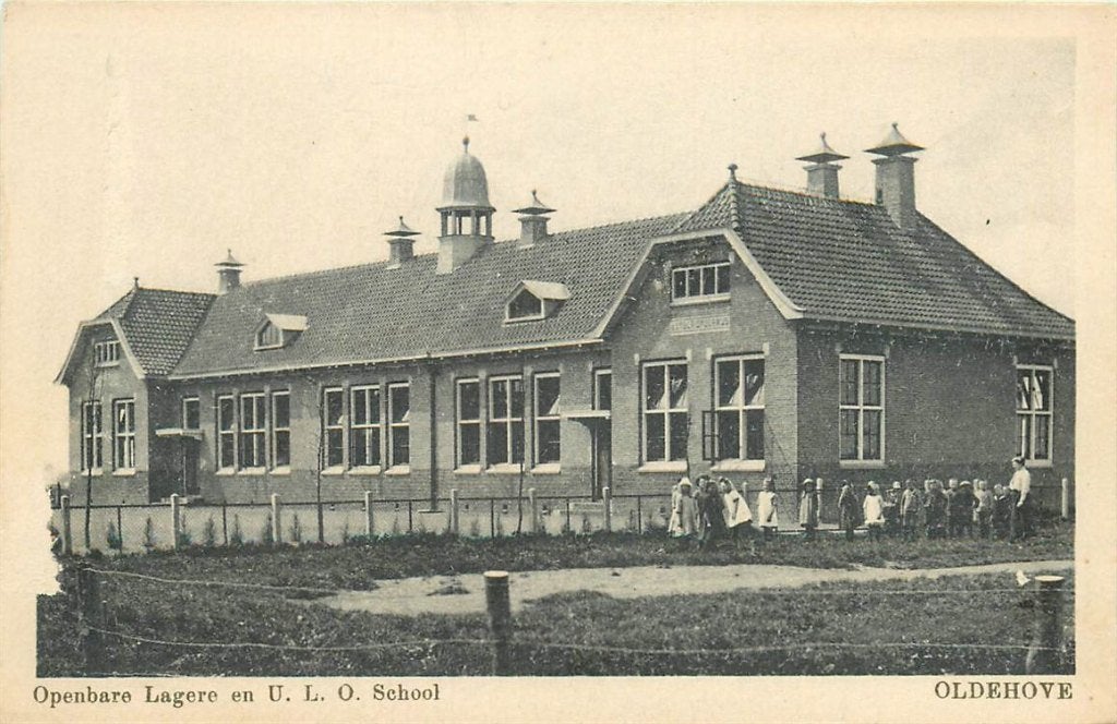702-003-005 Oldehove Openbare Lagere En Ulo School, Verzamelen, Ophalen of Verzenden, Voor 1920, Groningen