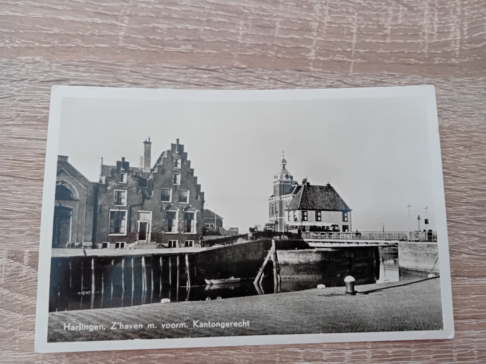 zwart wit ansichtkaart Harlingen  voorm Kantongerecht, Ophalen of Verzenden, 1960 tot 1980, Friesland