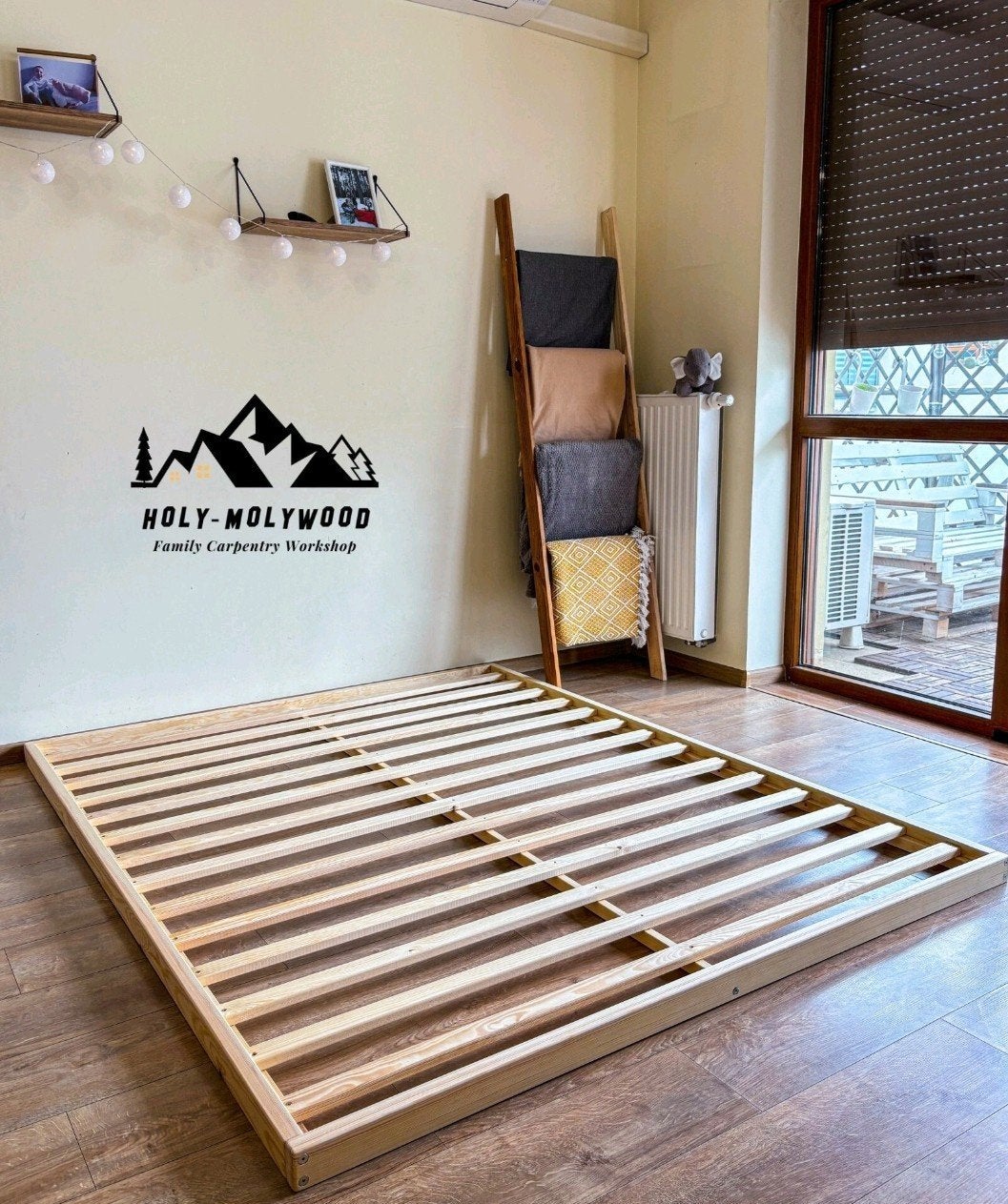 Montessori vloerbed frame 190x120, Overige kleuren, 120 cm, Modern, minimalistisch, Hout