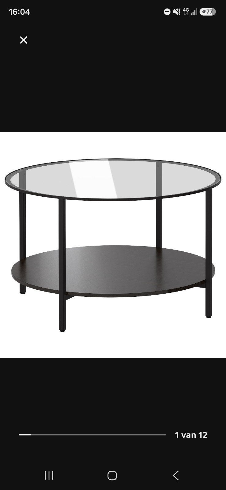 VITTSJÖ salontafel IKEA, Ophalen, 50 tot 100 cm, 50 tot 100 cm, Rechthoekig