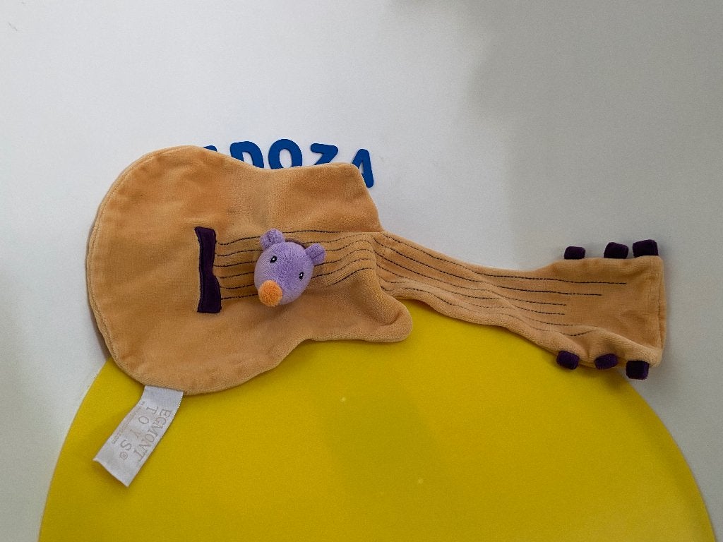 K2515 Egmont toys doek doekje gitaar met muis, Kinderen en Baby's, Speelgoed | Knuffels en Pluche, Ophalen of Verzenden, Zo goed als nieuw