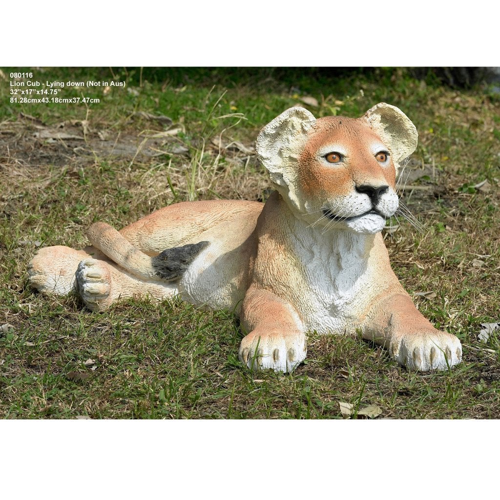 Lion Cub – Welp Leeuw beeld 86 cm, Ophalen, Nieuw, Overige soorten, Overige typen