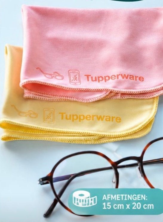 Tupperware brillendoekjes (2 stuks) - Nieuw, Ophalen of Verzenden, Nieuw, Overige kleuren, Overige typen