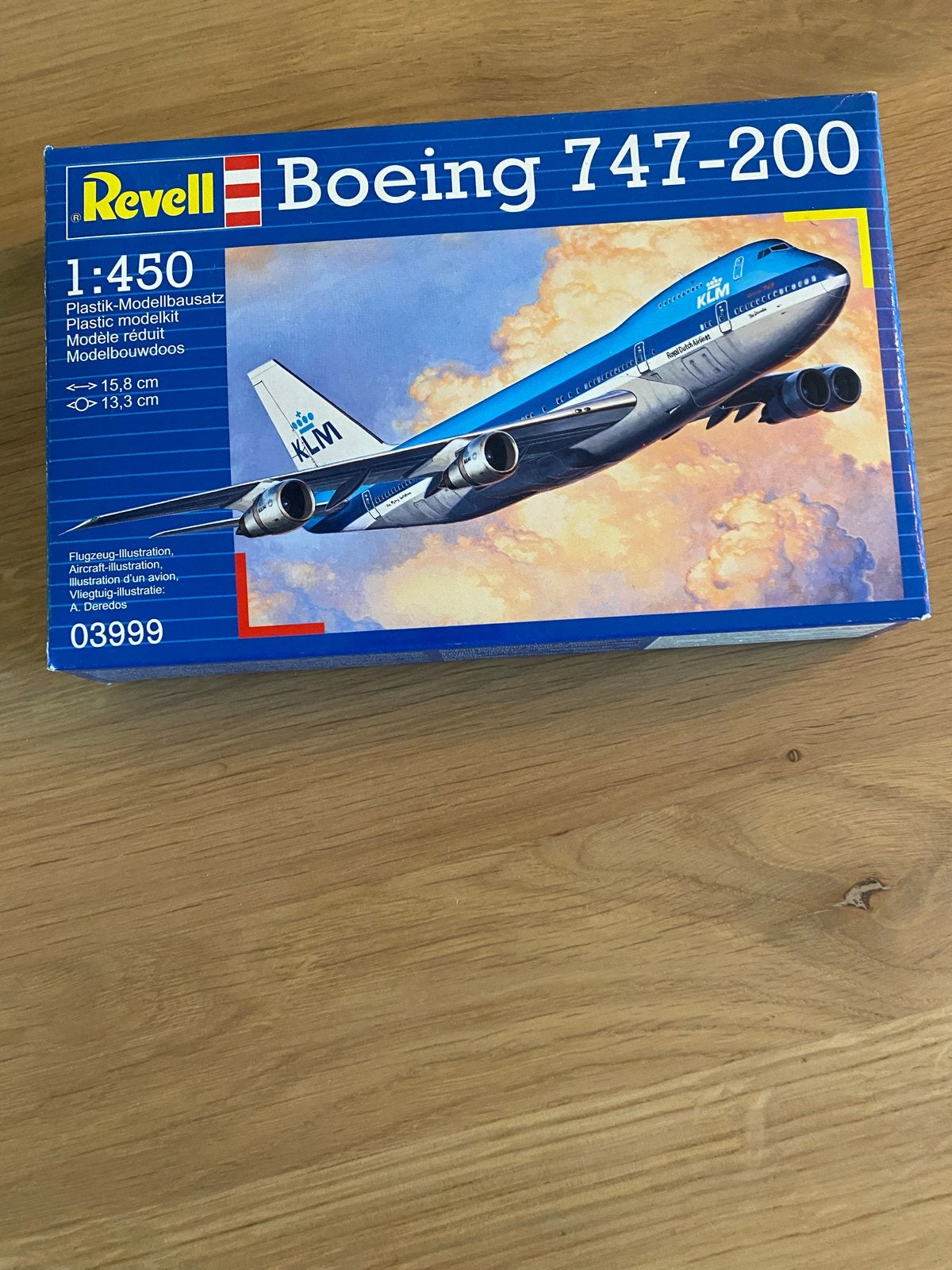 Revell Boeing 747-200 KLM Modelbouw Vliegtuig 1:450, Ophalen, 1:200 of kleiner, Revell, Nieuw