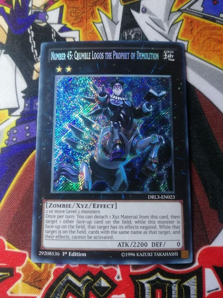 Number 45 Crumble Logo the Prophet of Demolition Secret Rare, Ophalen of Verzenden, Zo goed als nieuw, Foil