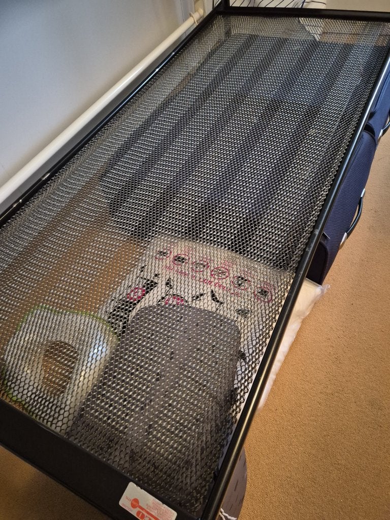 Stalen bed, Ophalen, Gebruikt, Eenpersoons, Zwart