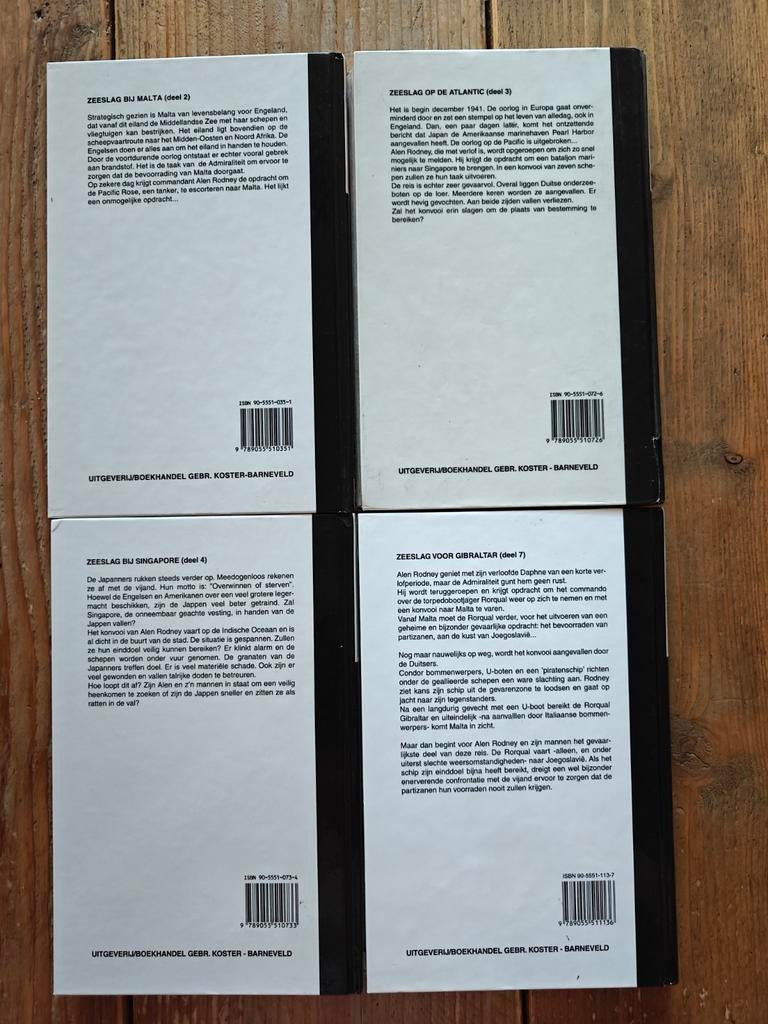4 Boeken van de serie:  Zeeslag., Ophalen of Verzenden