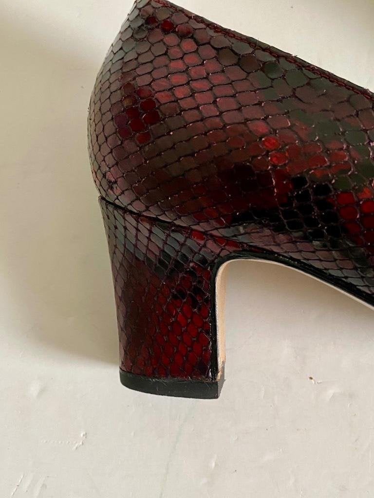 i525 Attica: maat 38,5 leren pumps schoenen hak d-rood/zwart, Attica, Zwart, Ophalen of Verzenden, Zo goed als nieuw