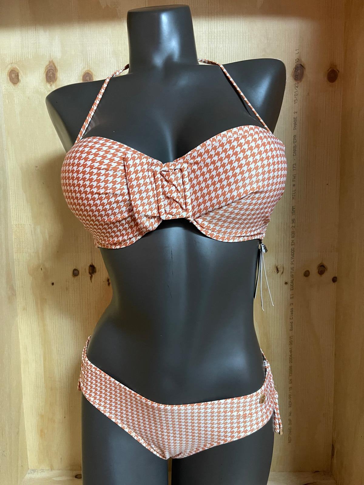 Beachlife bikini maat 38c model pied de poule, Verzenden, Nieuw, Bruin, Bikini