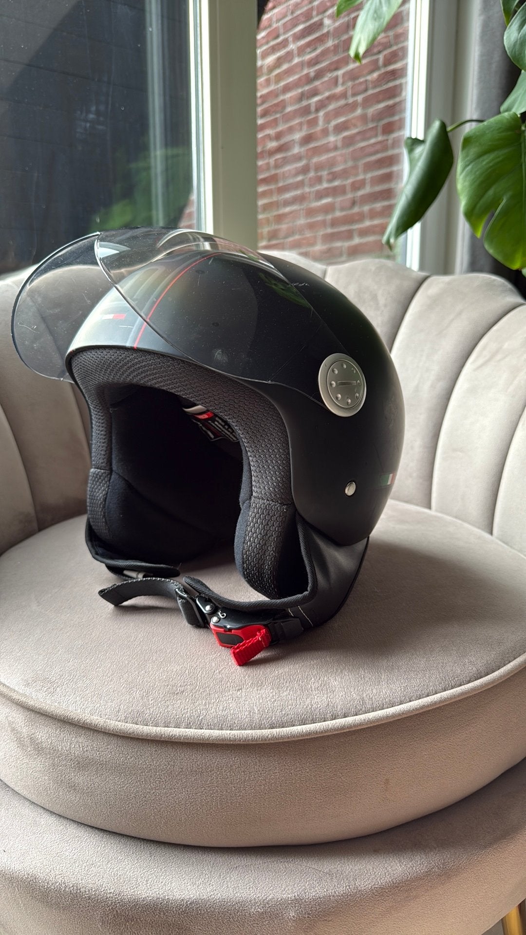 Scooter helm, Fietsen en Brommers, Brommerhelmen, Ophalen, Nieuw, Small