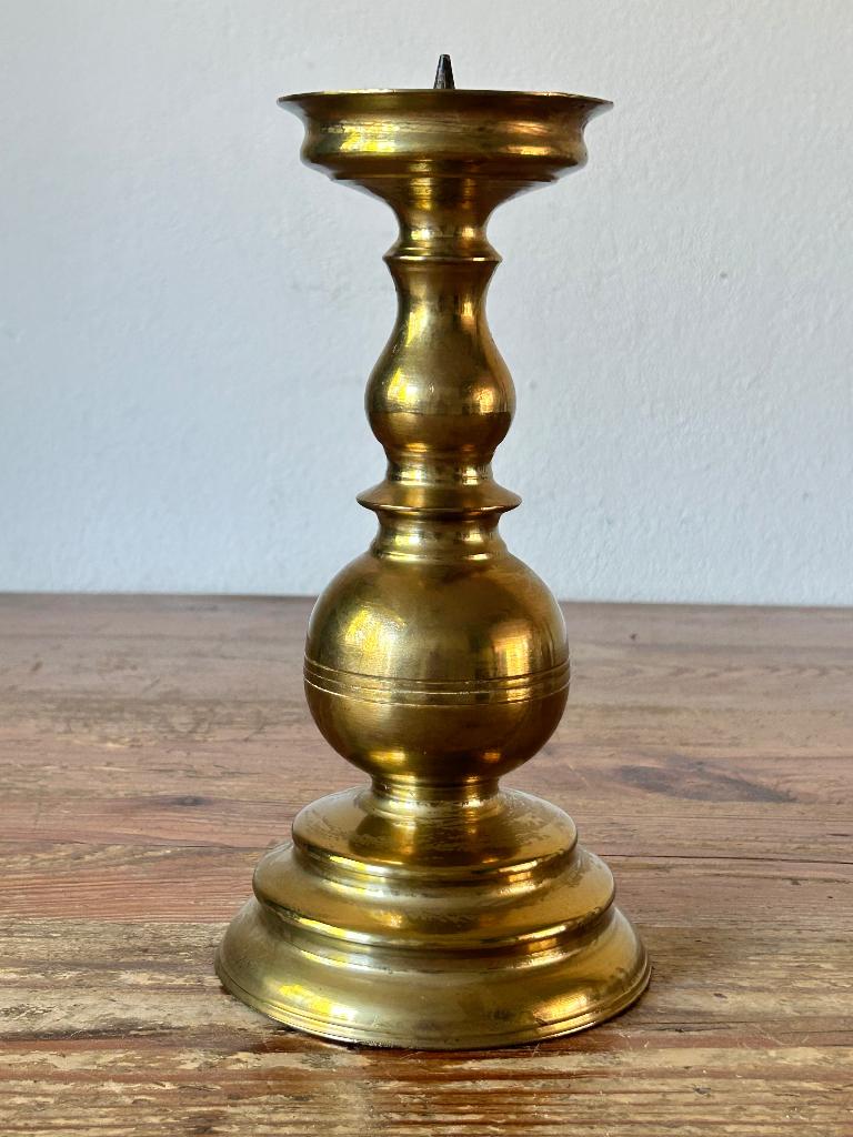 Kandelaar / Balusterkandelaar - koper, Ophalen of Verzenden, Koper of Brons