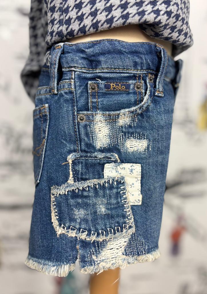 Ralph Lauren denim korte broek meisje maat 5 NIEUW, Kinderen en Baby's, Kinderkleding | Maat 110, Broek, Nieuw, Ralph Lauren, Verzenden