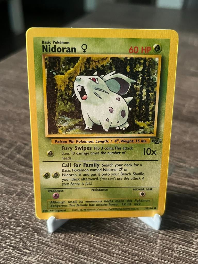 Nidoran (V) 57/64 Jungle - EX/Good, Ophalen of Verzenden, Gebruikt, Losse kaart