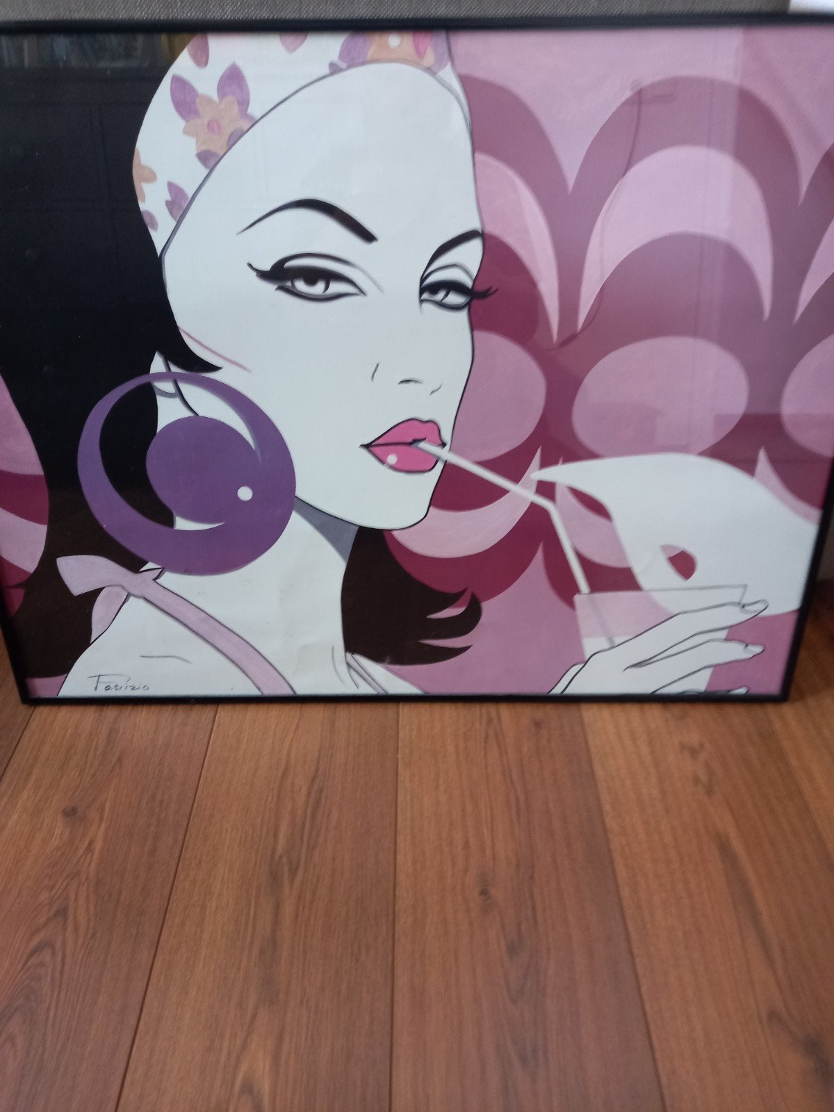 Pop Art Muurdecoratie - Patrizio, Gebruikt, Ophalen of Verzenden, Print, 50 tot 75 cm