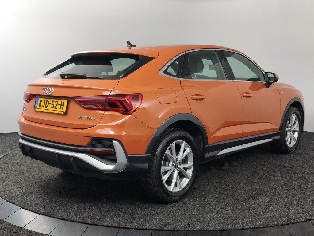 Audi Q3 Sportback 45 TFSI e S Edition NAVIGATIE | ACHTERUITR, Auto's, Audi, Parkeersensor, Gebruikt, Met garantie (alle), Leder en Stof