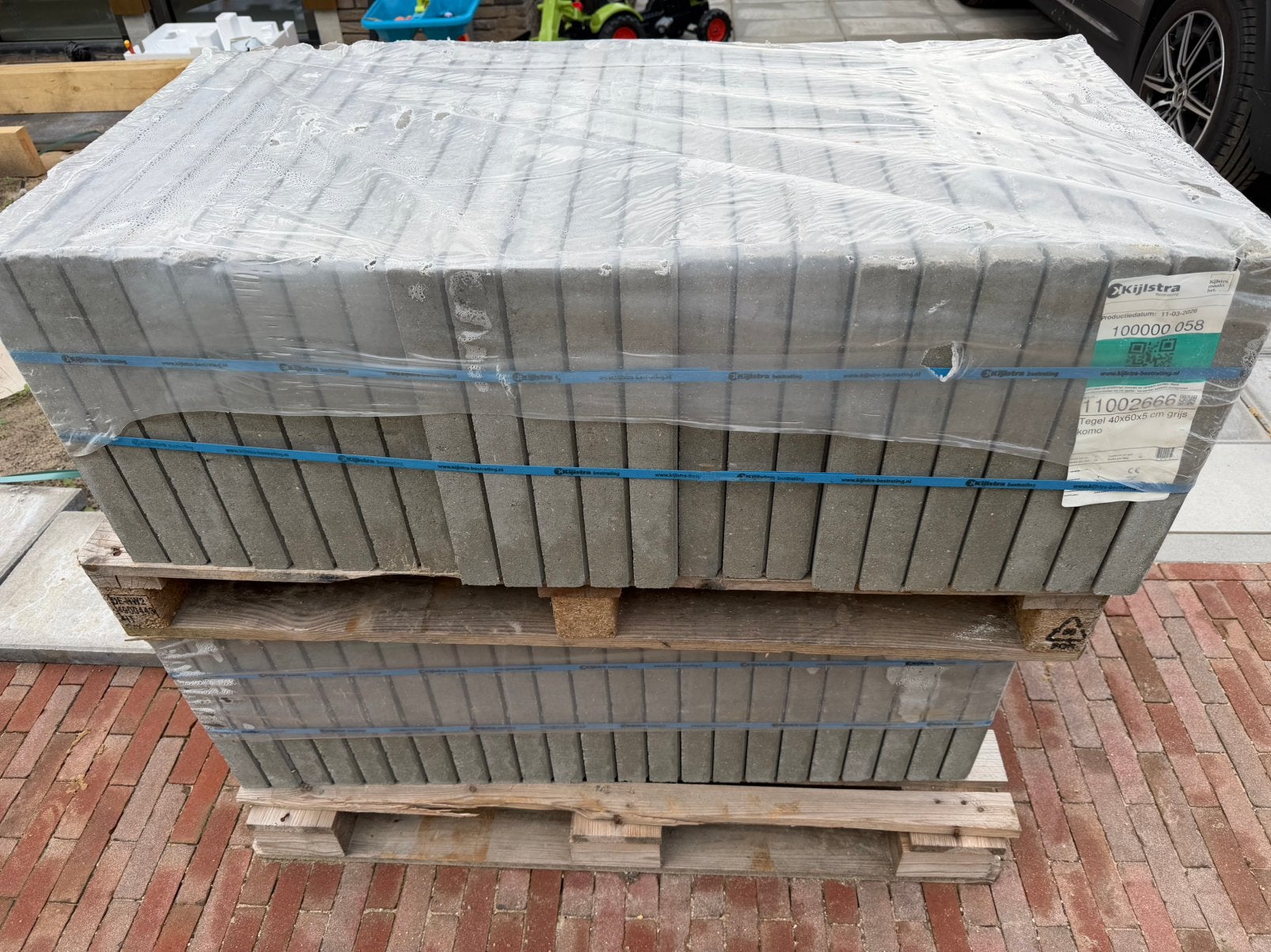 Betontegels 60x40x5cm, Tuin en Terras, Ophalen, Nieuw, 10 m² of meer, Beton