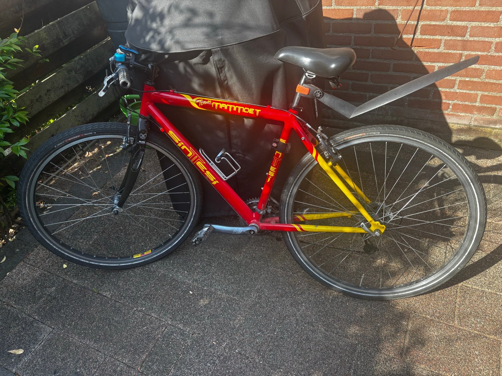 Vintage Sinesi Mammoet Mountainbike - Rood/Geel, Gebruikt, Geen vering, 53 tot 57 cm, Ophalen
