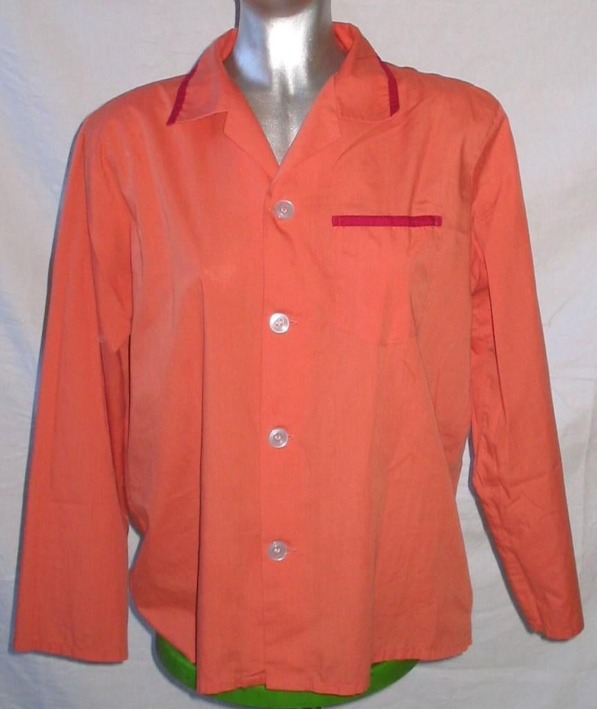 maat L, (52), 1 pyjama jas, oranje, ruglengte 68 cm., Kleding | Heren, Ophalen of Verzenden, Gedragen, Maat 52/54 (L), Royal