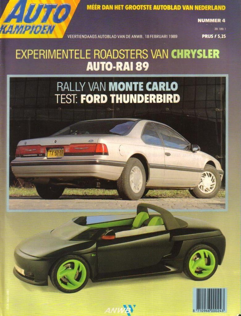 Autokampioen test Ford Thunderbird 3.8 LX Februari 1989, Ophalen of Verzenden, Gelezen, Ford