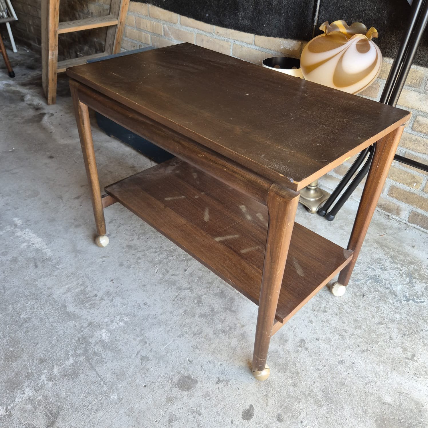 Vintage Mid-Century Serveerwagen / Trolley, Ophalen