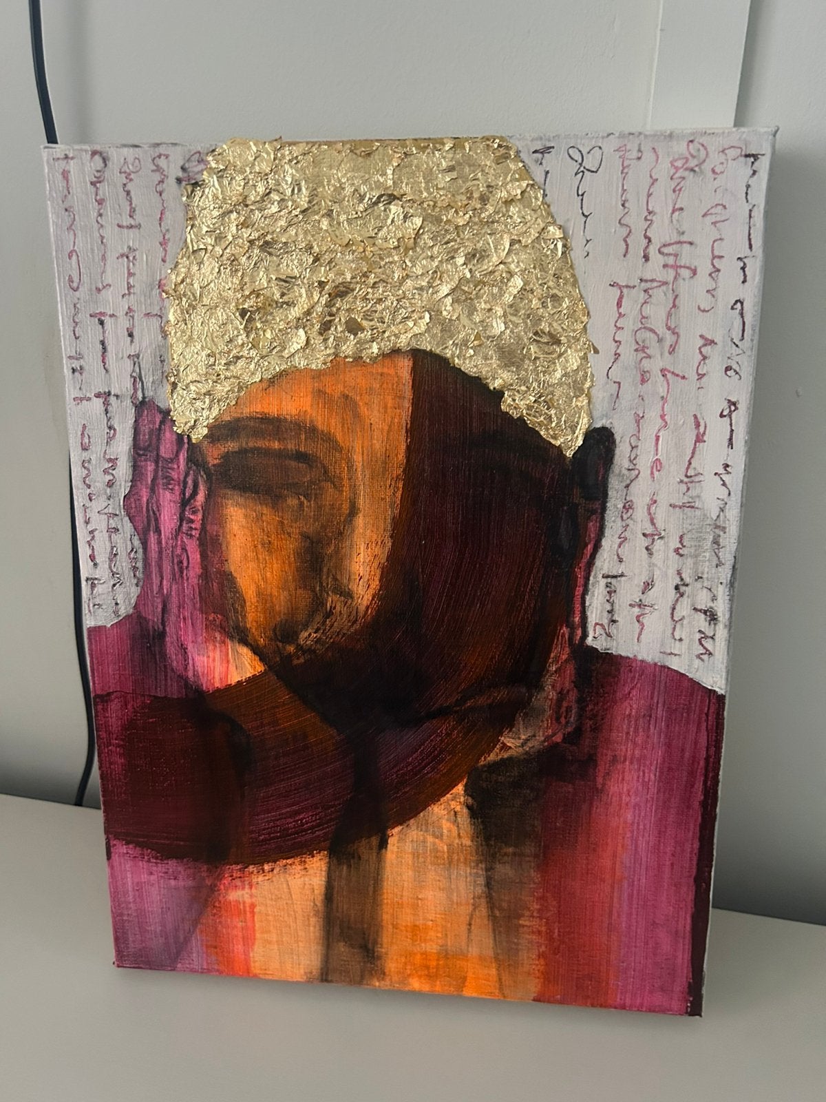 Te koop Schilderij de denkende vrouw, Antiek en Kunst, Ophalen of Verzenden