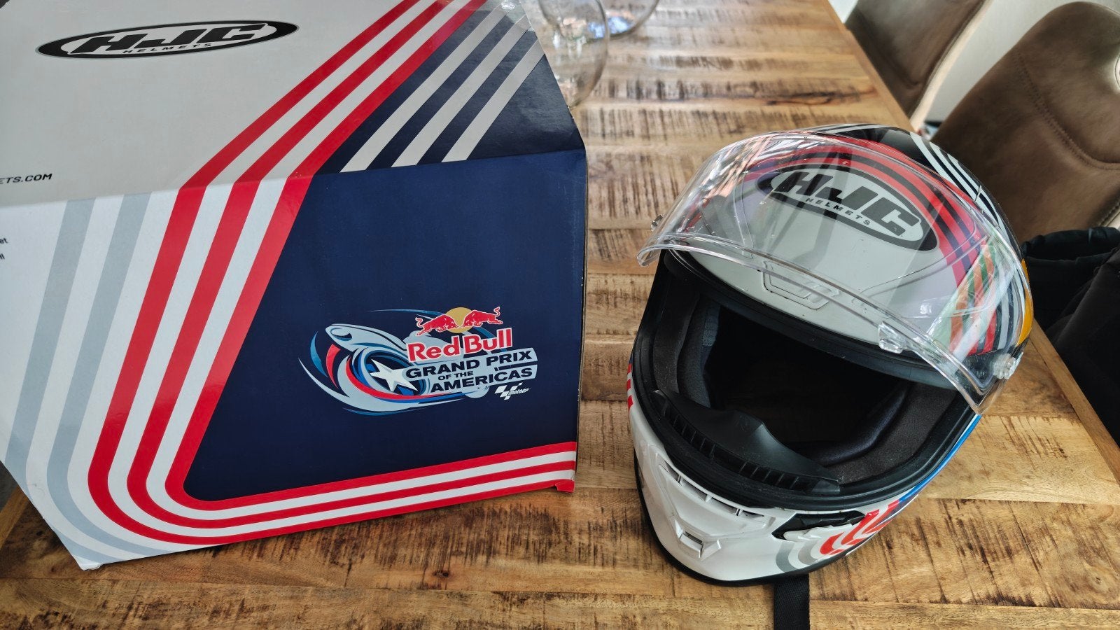 HJC RPHA 1 Red Bull Austin GP MC21 motorhelm - Maat M, Overige typen, Heren, HJC, Ophalen of Verzenden