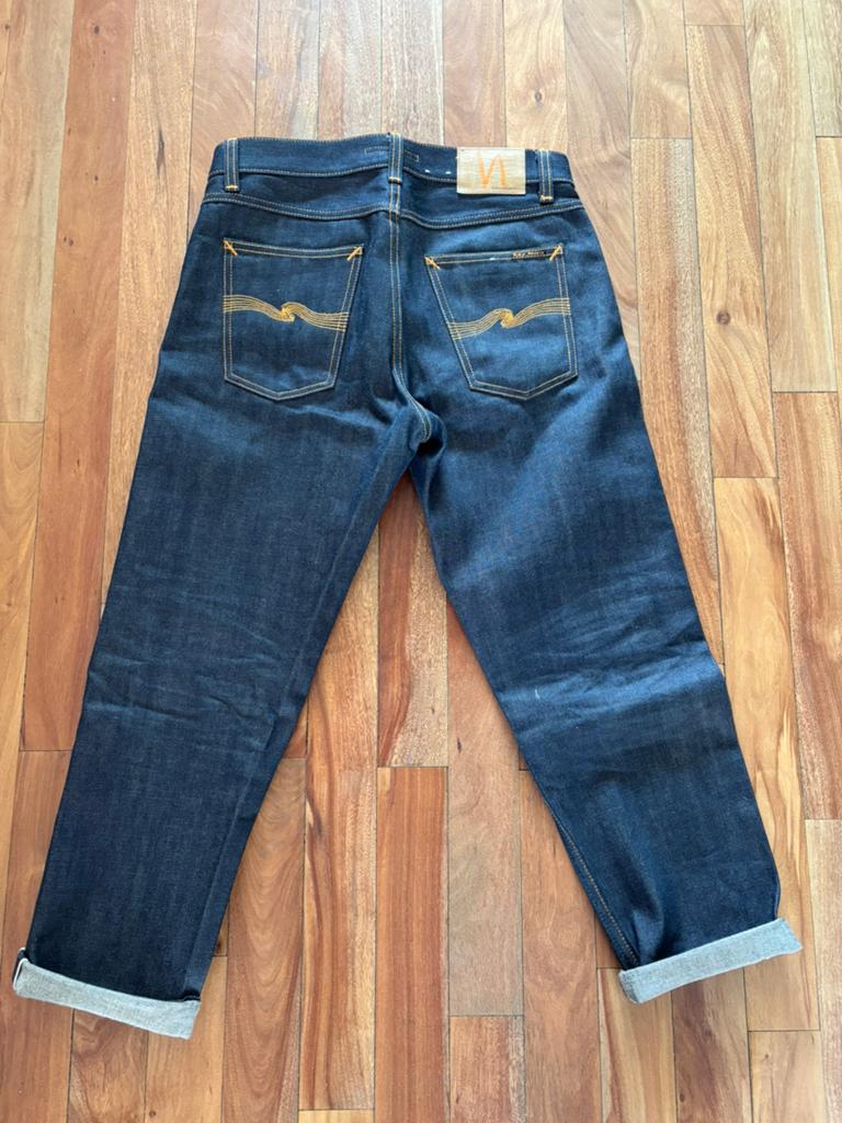 👖 Nudie Jeans Steady Eddie II Dry Selvage Selvedge 30/30, Ophalen of Verzenden, Zo goed als nieuw, Blauw, W32 (confectie 46) of kleiner