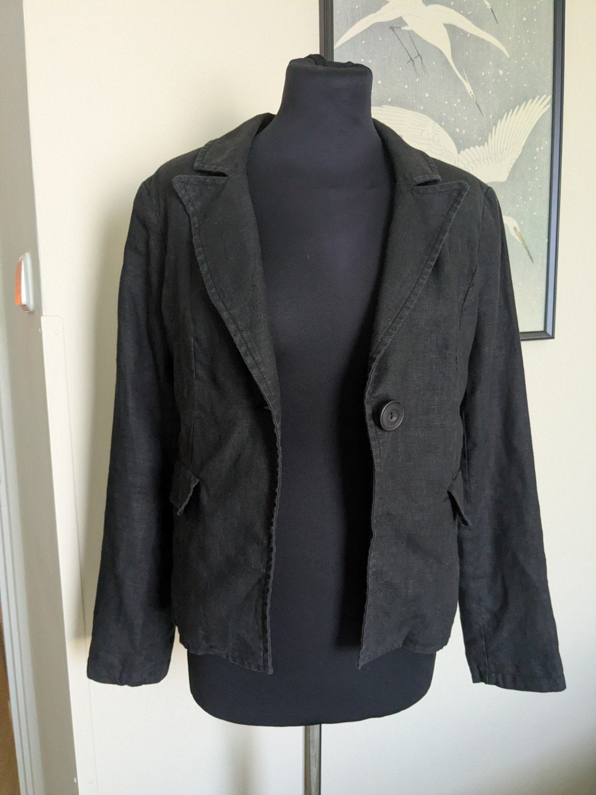 Suzy-Q Zwart Linnen Jasje Maat 38, Kleding | Dames, Jasjes, Kostuums en Pakken, Maat 38/40 (M), Zwart, Suzy-Q, Ophalen of Verzenden