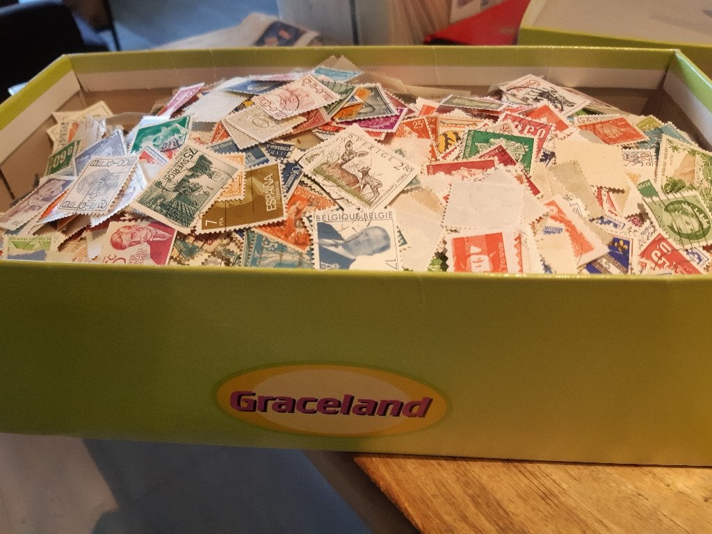 schoenendoos postzegels, Ophalen of Verzenden, Buitenland