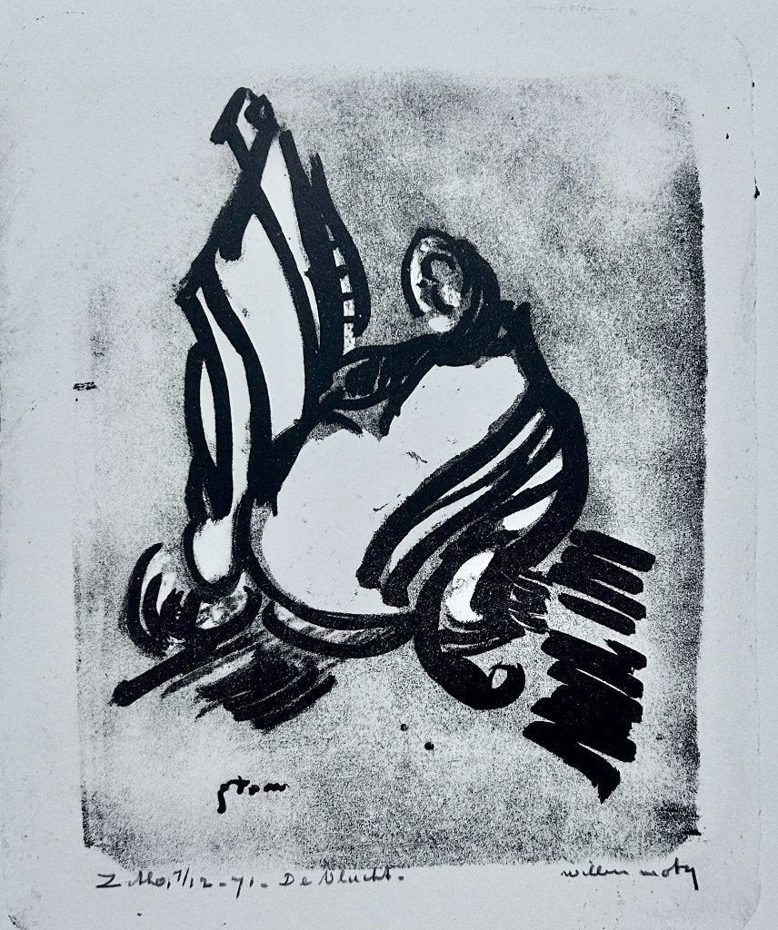 Zeefdruk Wim Motz, Antiek en Kunst, Kunst | Litho's en Zeefdrukken, Gesigneerd, Verzenden, Zeefdruk