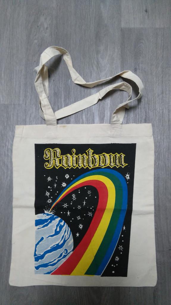 Rainbow down to earth logo vintage linnen tasje afdruk, Ophalen of Verzenden, Zo goed als nieuw, Overige typen