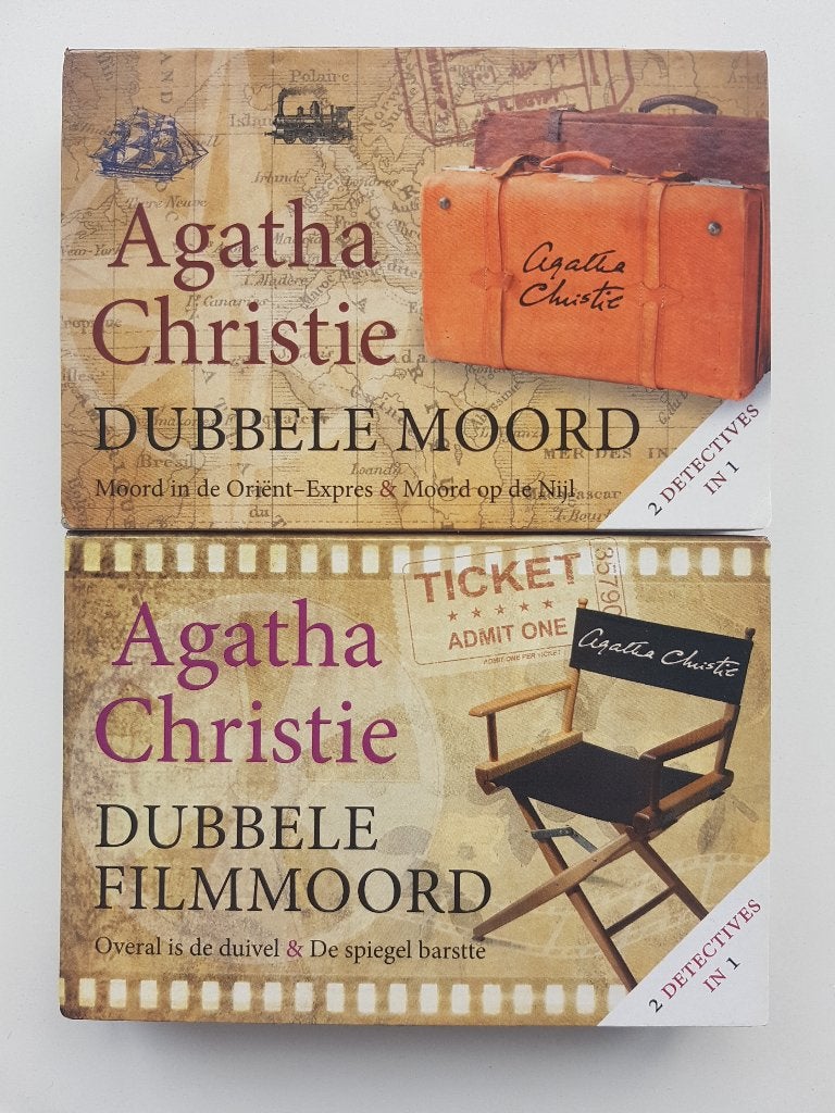 2x Dwarsligger Agatha Christie oa. Dubbele Moord, Filmmoord, Ophalen of Verzenden, Agatha Christie, Tv-bewerking