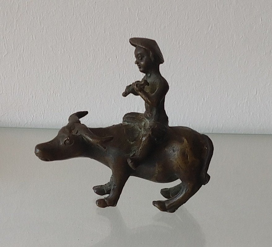 antieke chinese bronzen sculptuur, volgnr 21, Ophalen of Verzenden, China, 10 cm, Brons