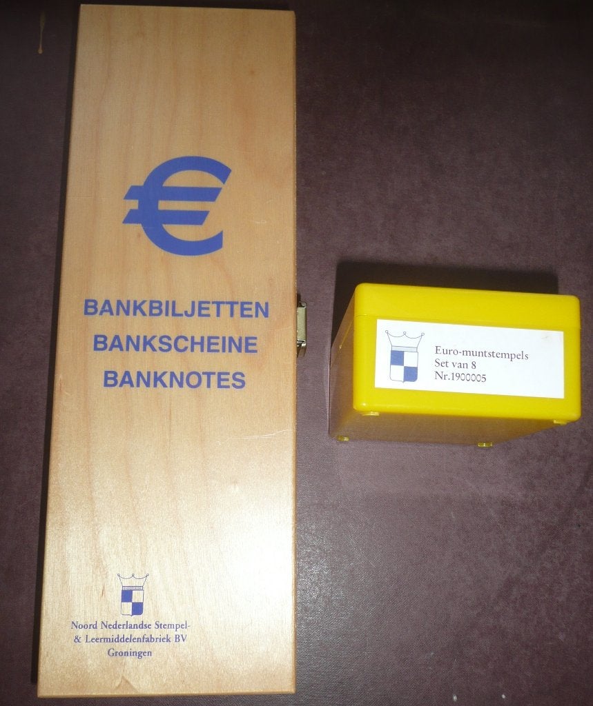 Euro-stempels (munten & bankbiljetten), Ophalen of Verzenden, Gebruikt, Houten stempel