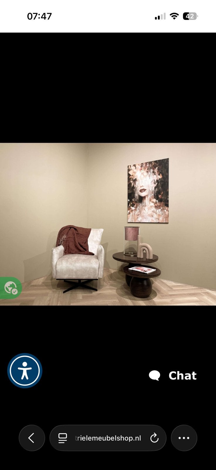 Splinternieuwe fauteuil, Huis en Inrichting, Ophalen, Nieuw, 75 tot 100 cm, Stof
