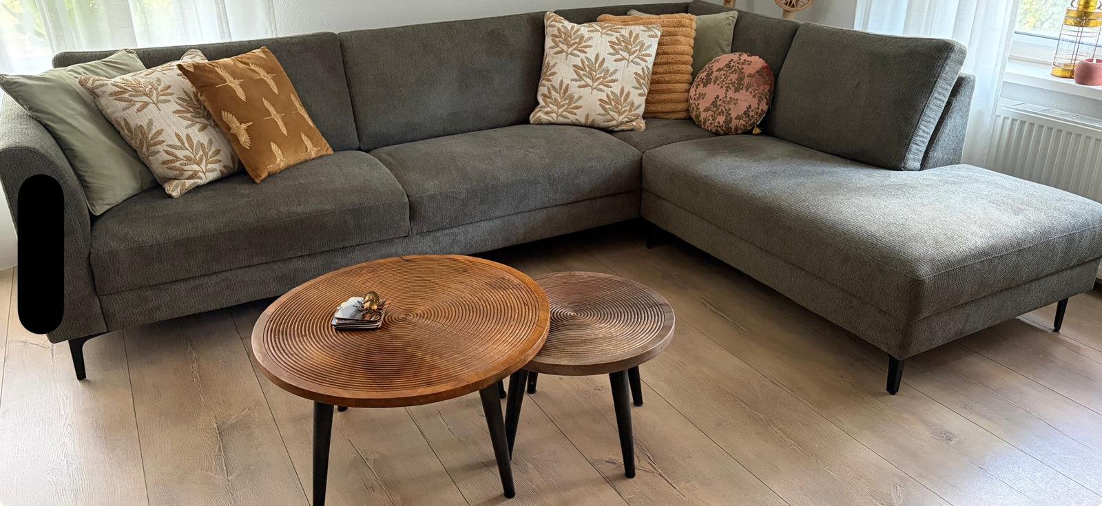 Hoekbank Gulnare, 6 weken oud, groen, Huis en Inrichting, Ophalen, Nieuw, Stof