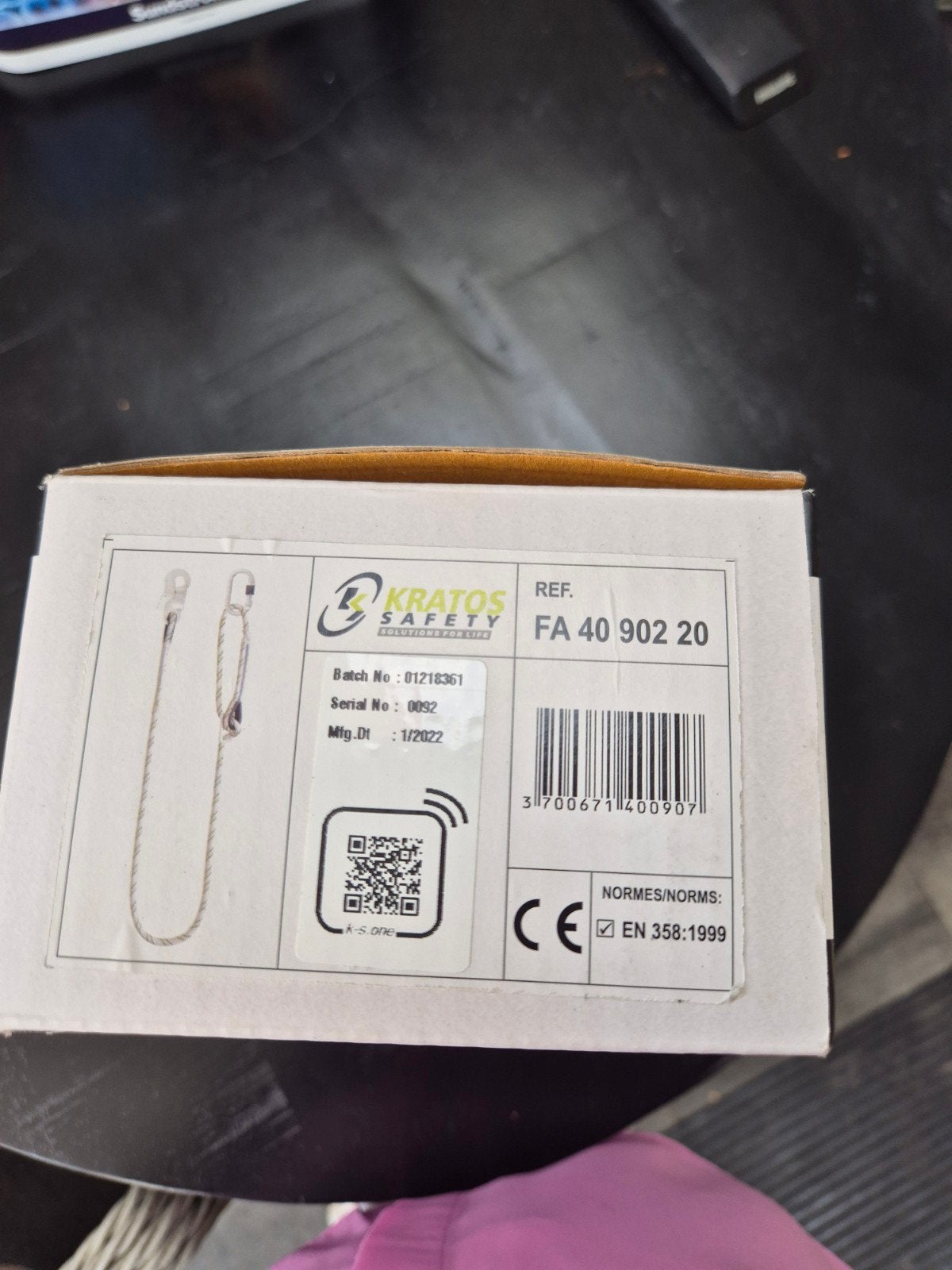 Kratos Safety Valbeveiliging Set - Nieuw in Doos, Doe-het-zelf en Verbouw, Veiligheidskleding, Ophalen of Verzenden, Nieuw