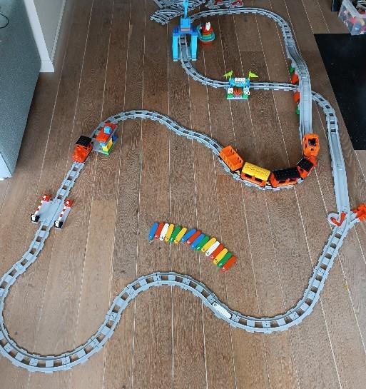 LEGO DUPLO Stoomtrein met mega rails en extra's, Kinderen en Baby's, Speelgoed | Duplo en Lego, Gebruikt, Overige thema's, Lego