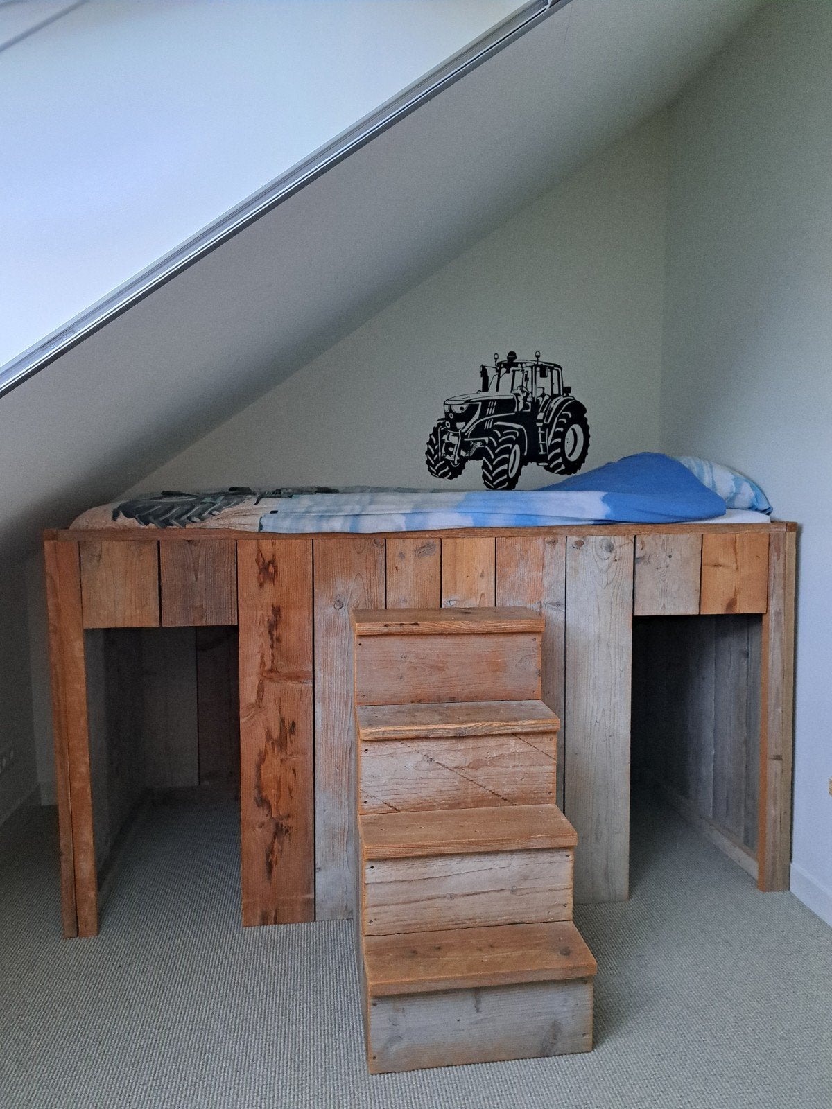Hoogslaper van steigerhout, Ophalen, Hoogslaper